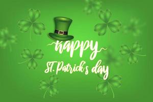 St. Patrick's Day background. Clover effect. vector