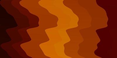 Dark Orange vector backdrop with curves.