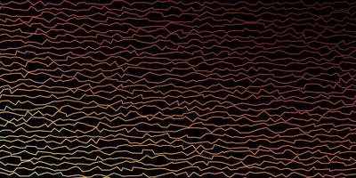 Dark Orange vector texture with wry lines.