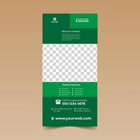 Green Nice Rack Card Design Template vector