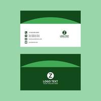 Green Elegant Business Card Template vector