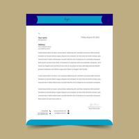 Blue Letterhead Template Sheet vector