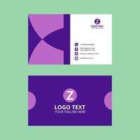 Purple Elegant Business Card Template vector