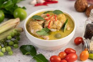 Green curry chicken photo