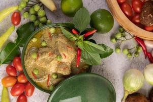 Green curry chicken photo