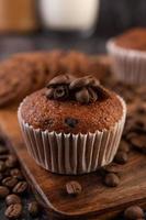 Fresh baked banana muffins photo