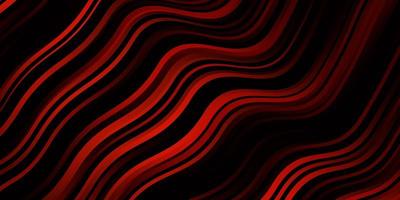 Dark Red vector background with bent lines.