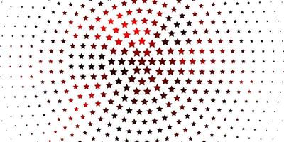 Light Red vector pattern with abstract stars.