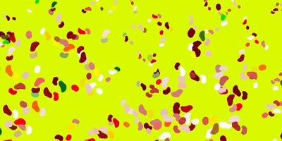Light green, red vector background with random forms.