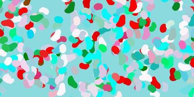 Light green, red vector background with random forms.