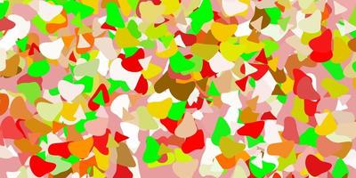 Light green, red vector pattern with abstract shapes.