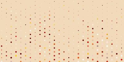 Light orange vector background with bubbles.