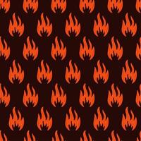 Fire symbols seamless pattern vector