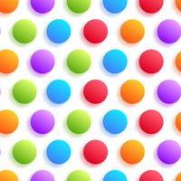 Realistic colorful circle with shadow seamless pattern vector