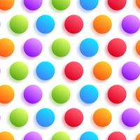 Realistic colorful circle with shadow seamless pattern vector