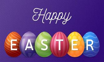 Happy easter greeting card vector illustration