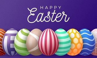 Happy easter greeting card vector illustration