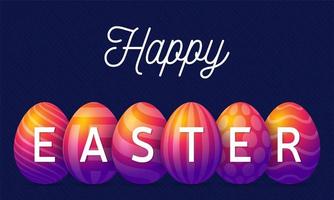 Happy easter greeting card vector illustration