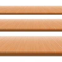 Wooden table top set vector