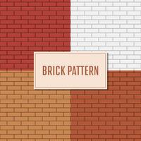 Brick wall pattern background set vector