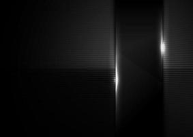 Abstract background black glass panel glossy with lighting vector