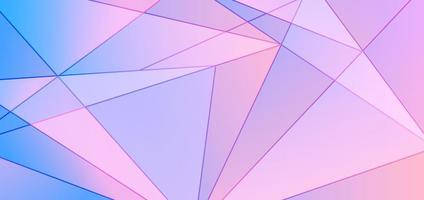 Abstract blue and pink gradient polygonal pattern background and texture. Low poly mosiac triangle shapes in random design vector