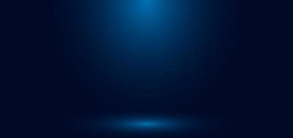 Blue gradient wall studio empty room abstract background with lighting and space for your text. vector