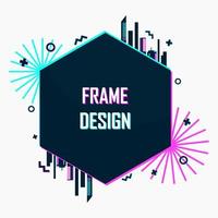 Futuristic frame design vector