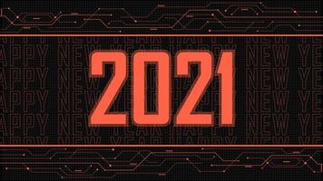 2021 happy new year digital background vector