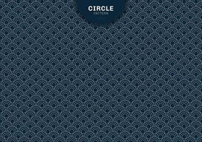 Abstract geometric circle blue background japanese pattern style. vector