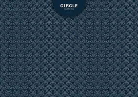 Abstract geometric circle blue background japanese pattern style. vector