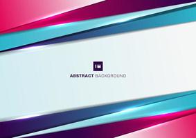 Abstract background template geometric triangle blue and pink gradient color diagonal overlaps with lighting effect. vector