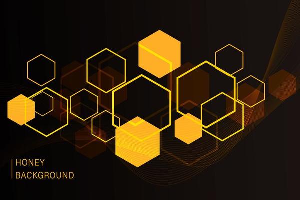 Hexagon honeycomb background. Simple pattern of bees' honeycomb cells. Illustration. Vector. Geometric print.