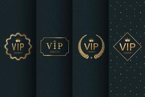 Collection of luxury patterns and emblems vector