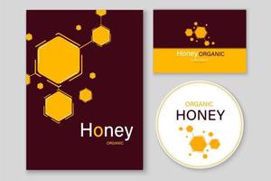 Honey and beekeeping labels and cards. vector