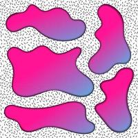 Liquid shapes with cut out effect vector