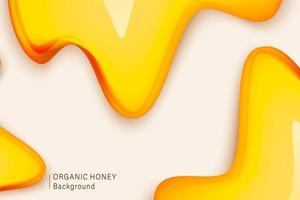 Glossy organic honey background. Template design for beekeeping and honey product. vector