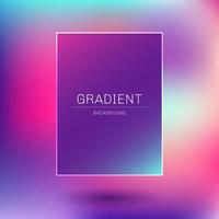 Abstract template rectangle frame pink, purple, blue gradient color on vibrant color background. vector