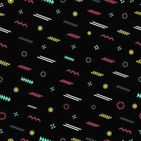 Seamless pattern with bright abstract geometric design elements vector