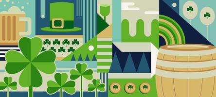 Abstract Shamrock Background Concept vector