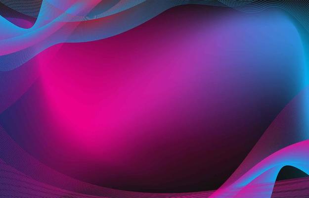 Smooth Neon Wave Flow Background