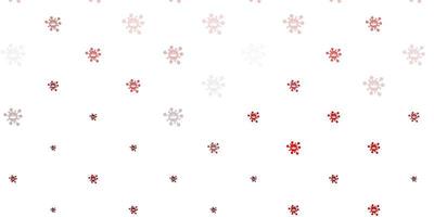 Light red vector background with covid-19 symbols