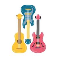 electric guitar instrument musical icon vector