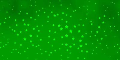 Dark Green vector texture with beautiful stars.