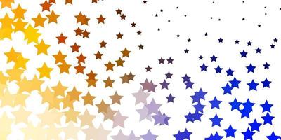 Light Blue, Yellow vector template with neon stars.