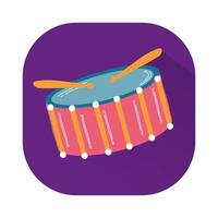 drum musical instrument isolated icon vector