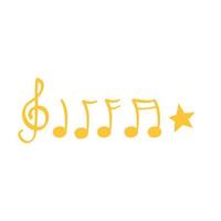 music notes set isolated icons vector