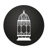 lamp Ramadan Kareem decoration icon vector