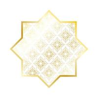golden star ramadan kareem decoration vector