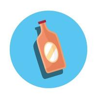 bottle glass product isolated icon vector